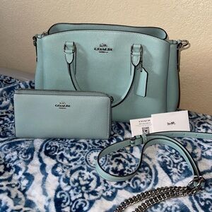 Coach Seafoam Blue Carryall Set